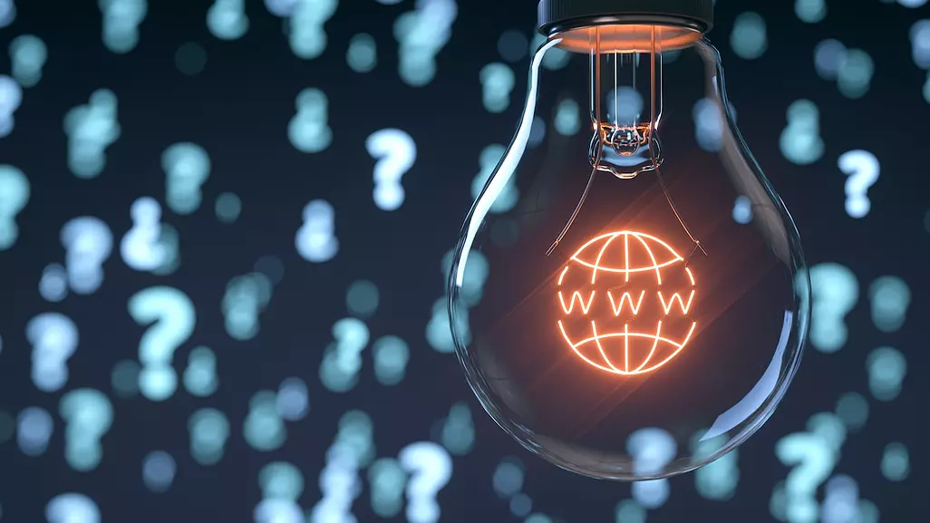 a lit-up lightbulb representing a great digital marketing idea for financial advisors